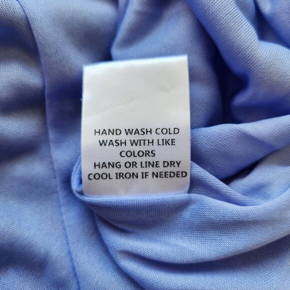 In Loom Blue Paisley One-Shoulder Dress Flowy Babydoll Boho Festival Cute Summer - Picture 10 of 12